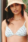 Solid & Striped Lulu Bikini Top In Blue