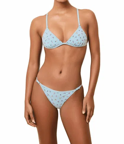 Solid & Striped Lulu Bikini Top In Floral Sky In Multi