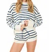 Solid & Striped The Maxine Stripe Cotton Mock Neck Sweater In Multi