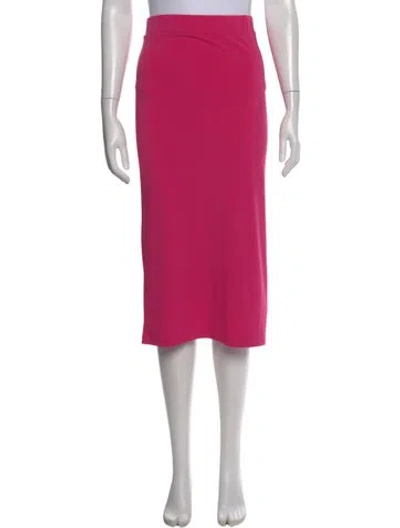 Pre-owned Solid & Striped Midi Length Skirt In Pink