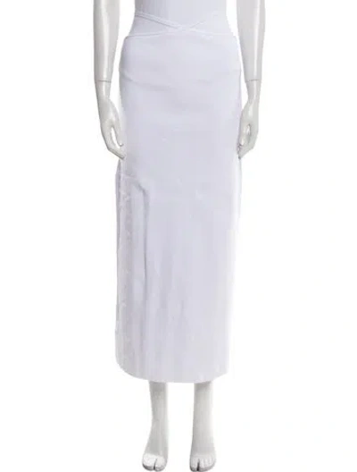 Pre-owned Solid & Striped Midi Length Skirt W/ Tags In White