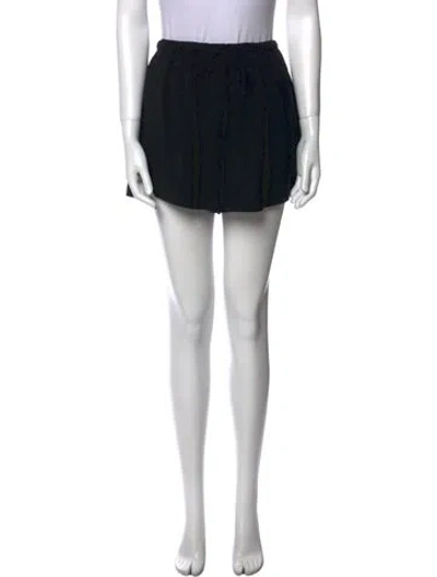 Pre-owned Solid & Striped Mini Shorts In Black