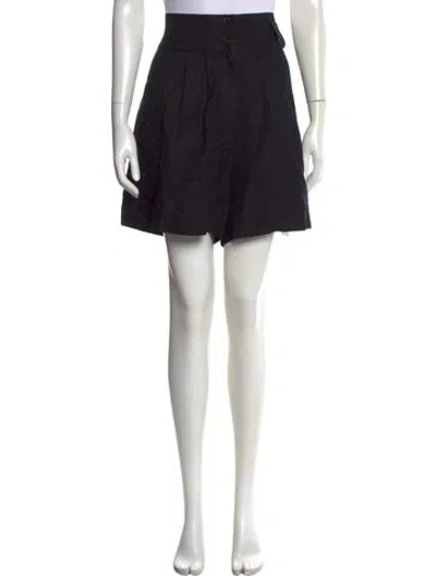 Pre-owned Solid & Striped Mini Shorts In Black