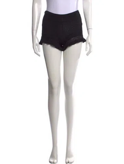 Pre-owned Solid & Striped Mini Shorts In Black