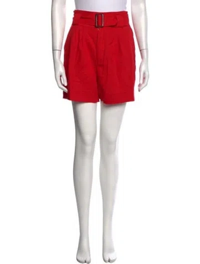 Pre-owned Solid & Striped Mini Shorts In Red