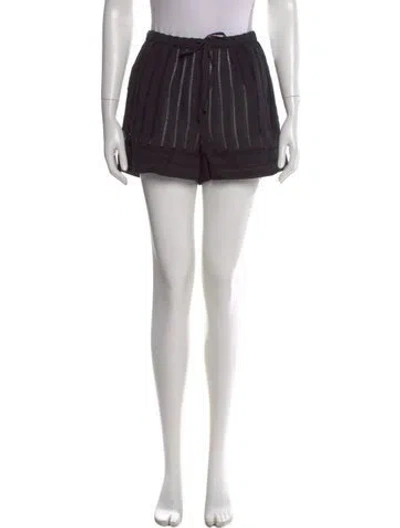 Pre-owned Solid & Striped Mini Shorts W/ Tags In Black
