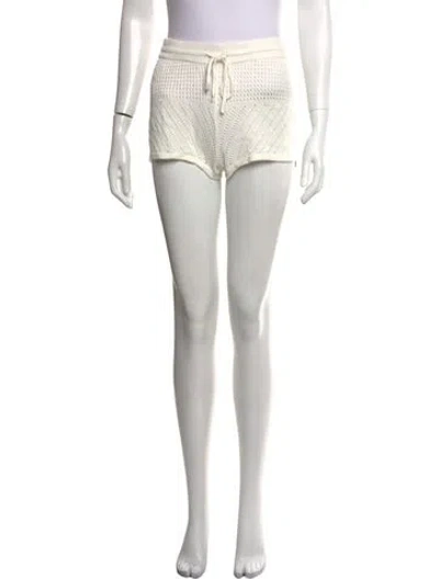 Pre-owned Solid & Striped Mini Shorts W/ Tags In White