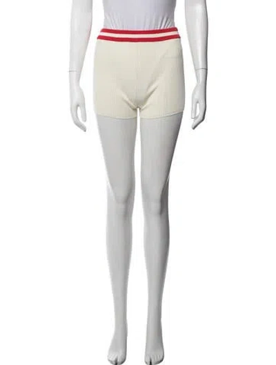 Pre-owned Solid & Striped Mini Shorts In White