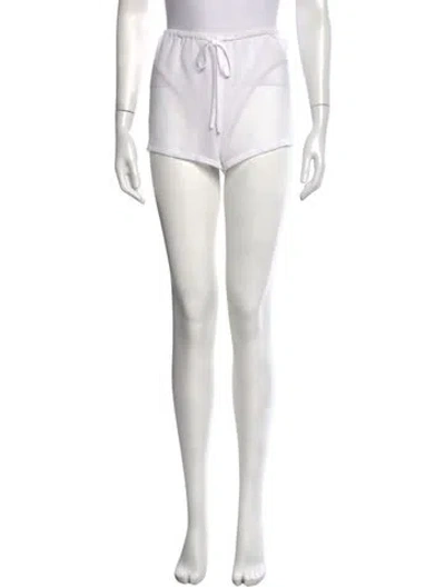 Pre-owned Solid & Striped Mini Shorts In White