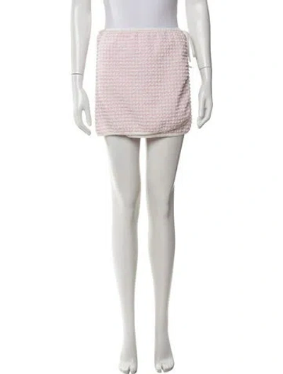 Pre-owned Solid & Striped Mini Skirt In Black