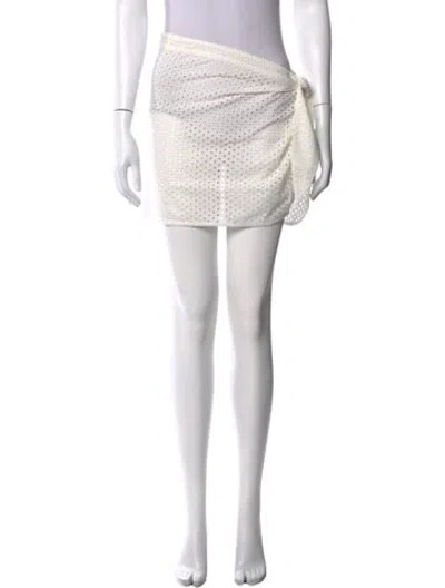 Pre-owned Solid & Striped Mini Skirt In Neutrals