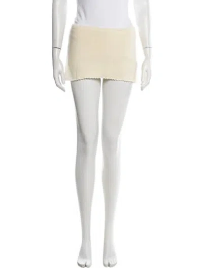 Pre-owned Solid & Striped Mini Skirt In Neutrals
