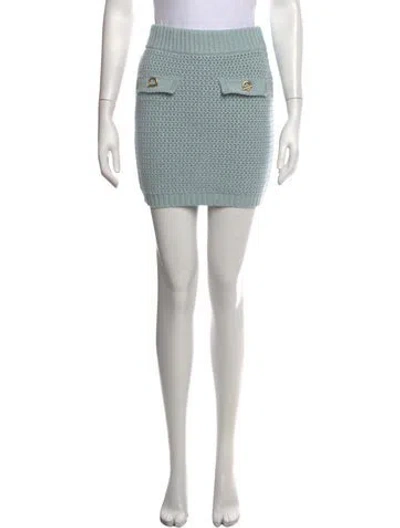 Pre-owned Solid & Striped Mini Skirt W/ Tags In Blue/metallic