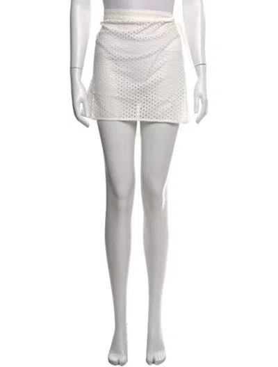 Pre-owned Solid & Striped Mini Skirt W/ Tags In Grey/metallic