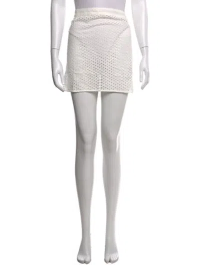 Pre-owned Solid & Striped Mini Skirt W/ Tags In Grey/metallic