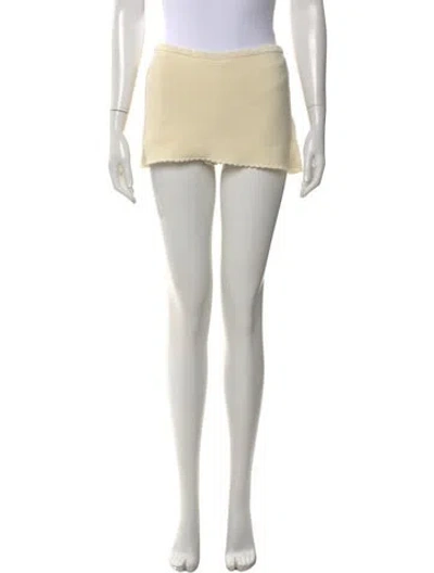 Pre-owned Solid & Striped Mini Skirt W/ Tags In Neutral