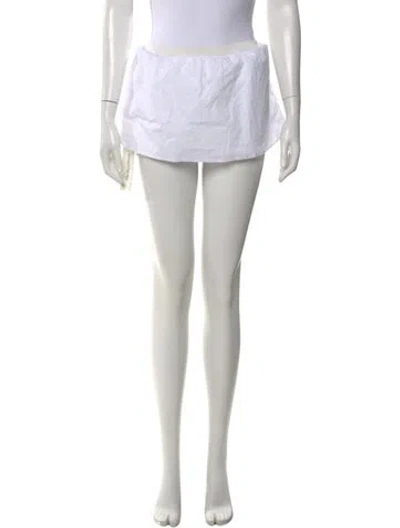Pre-owned Solid & Striped Mini Skirt W/ Tags In Neutral