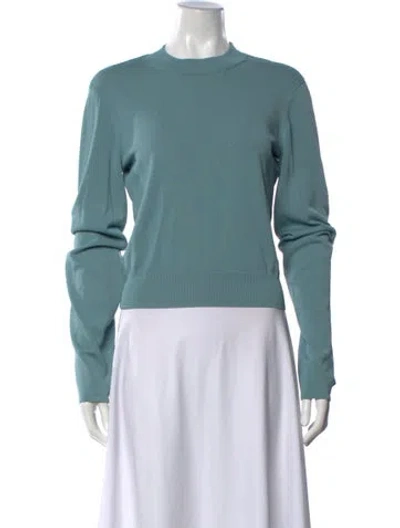 Pre-owned Solid & Striped Mock Neck Sweater In Blue