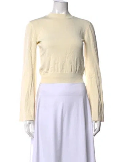 Pre-owned Solid & Striped Mock Neck Sweater In Neutrals