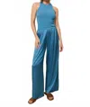 Solid & Striped Monaco Satin Pant In French Blue In Blue