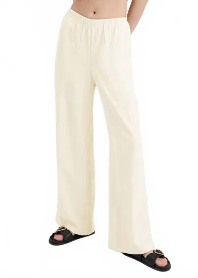 Solid & Striped Monaco Straight Leg Pants In Ecru