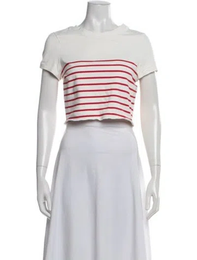 Pre-owned Solid & Striped Nylon Striped Top In Neutrals