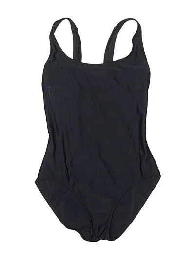 Pre-owned Solid & Striped One Piece Swimsuit In Black