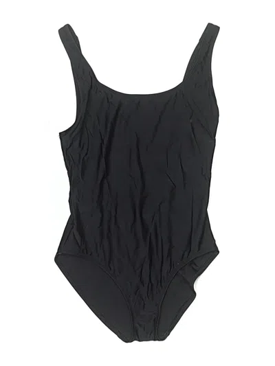 Pre-owned Solid & Striped One Piece Swimsuit In Black