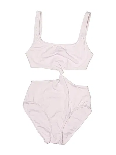Pre-owned Solid & Striped One Piece Swimsuit In Pink