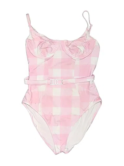 Pre-owned Solid & Striped One Piece Swimsuit In Pink