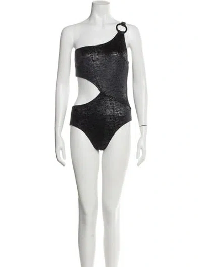 Pre-owned Solid & Striped One-piece In Black