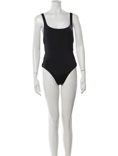 Pre-owned Solid & Striped One-piece In Black