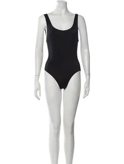 Pre-owned Solid & Striped One-piece In Black