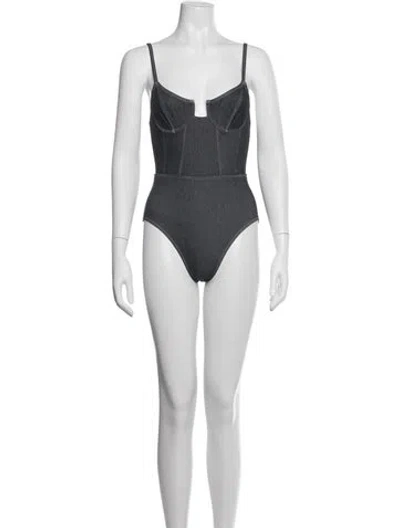 Pre-owned Solid & Striped One-piece In Blue