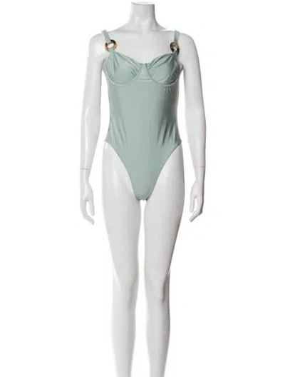 Pre-owned Solid & Striped One-piece In Green