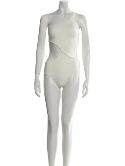 Pre-owned Solid & Striped One-piece In Neutral