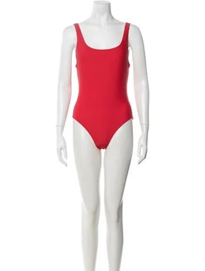 Pre-owned Solid & Striped One-piece In Red