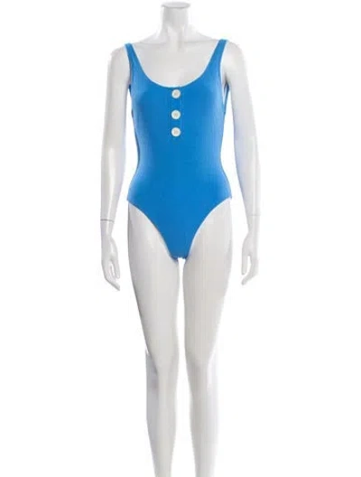 Pre-owned Solid & Striped One-piece W/ Tags In Blue