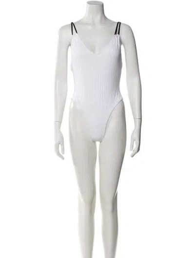 Pre-owned Solid & Striped One-piece In White