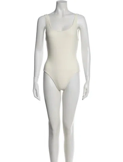 Pre-owned Solid & Striped One-piece In White