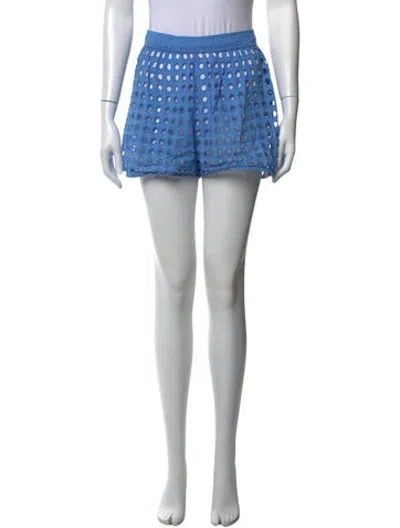 Pre-owned Solid & Striped Patterned Mini Shorts In Blue