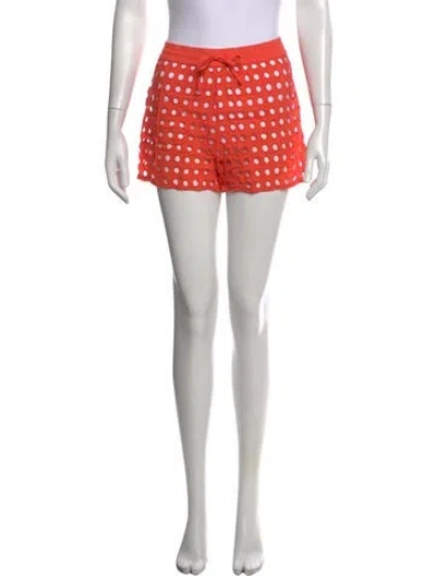 Pre-owned Solid & Striped Patterned Mini Shorts In Red