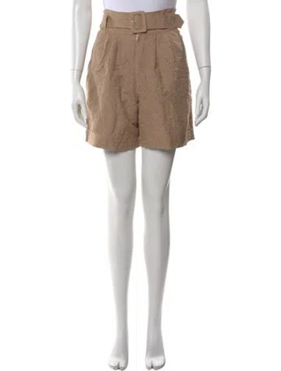 Pre-owned Solid & Striped Patterned Mini Shorts W/ Tags In Neutral