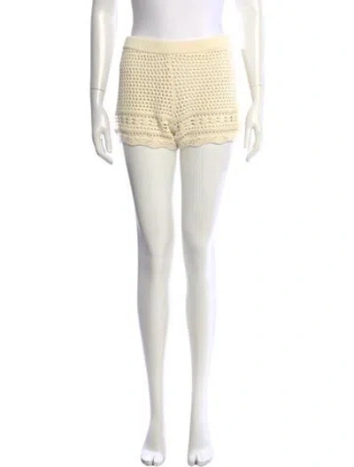 Pre-owned Solid & Striped Patterned Mini Shorts W/ Tags In Neutrals