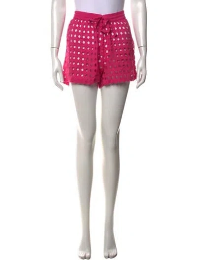 Pre-owned Solid & Striped Patterned Mini Shorts W/ Tags In Pink