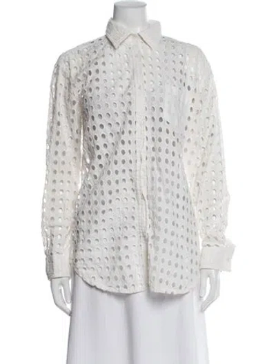 Pre-owned Solid & Striped Patterned Sweater In Neutral