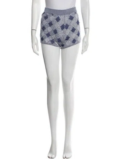 Pre-owned Solid & Striped Plaid Print Mini Shorts In Multi