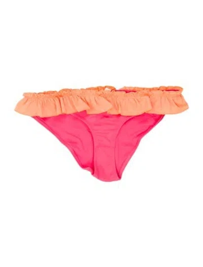 Pre-owned Solid & Striped Printed Bottoms W/ Tags In Orange