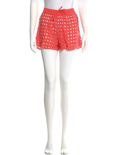 Pre-owned Solid & Striped Printed Mini Shorts In Orange