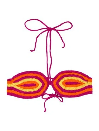 Pre-owned Solid & Striped Printed Top W/ Tags In Pink